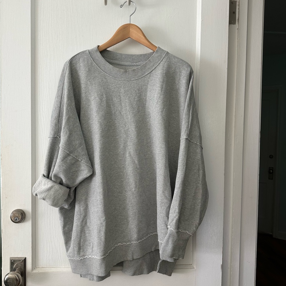 Aerie Gray Classic Crew Neck Sweater